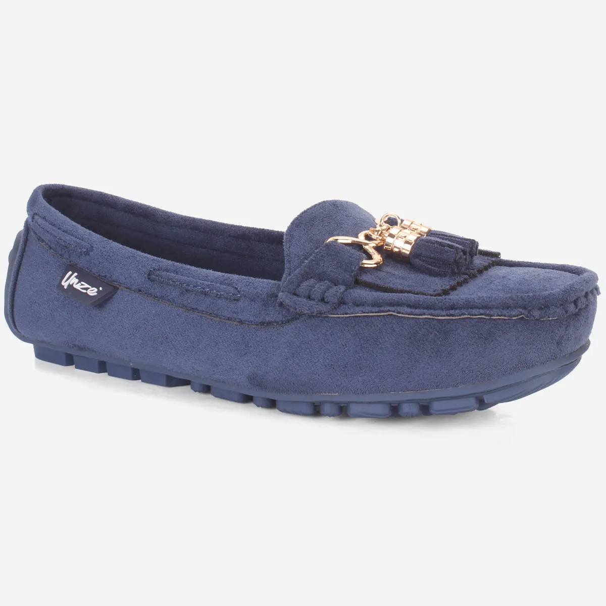 Womens "ISSA" Flat Comfy Slide In Moccasins